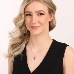 Pozlátený strieborný náhrdelník anjel 12122.1 rose gold