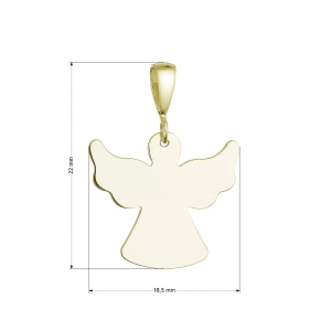 Pozlátený strieborný prívesok anjel 64091