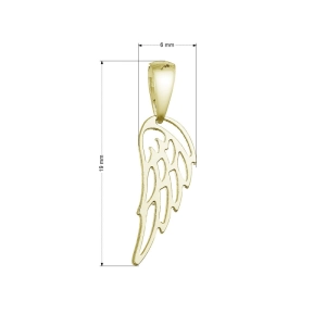 Pozlátený strieborný prívesok anjelské krídlo 64087