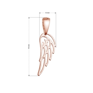 Pozlátený strieborný prívesok anjelské krídlo 64087 rose gold