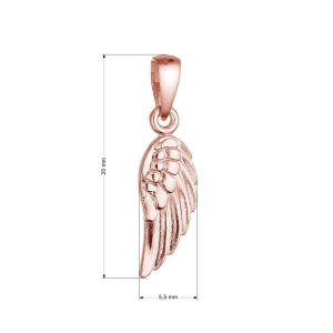 Pozlátený strieborný prívesok anjelské krídlo 64088 rose gold