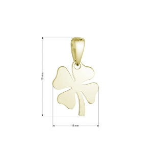 Pozlátený strieborný prívesok štvorlístok lesklý 64094