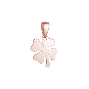 Pozlátený strieborný prívesok štvorlístok lesklý 64094 rose gold