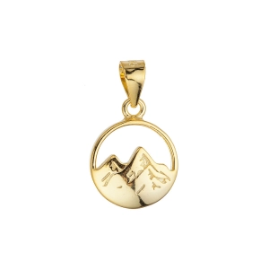 Pozlátený strieborný prívesok hory 64086