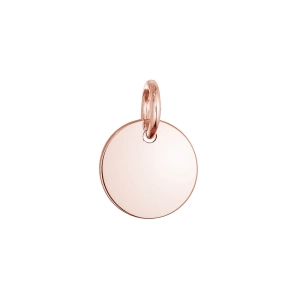 Pozlátený strieborný prívesok placička 64092 rose gold