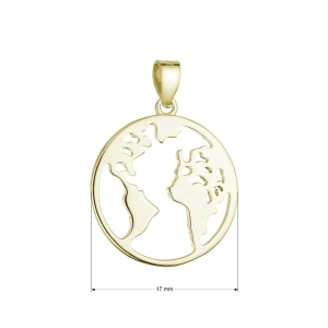 Pozlátený strieborný prívesok svetadiely 64065