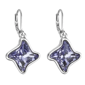 Náušnice bižutérie so Swarovski kryštálmi modrá hviezdička 51055.3 tanzanite