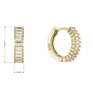 Pozlátené krúžky so zirkónmi 11771.1