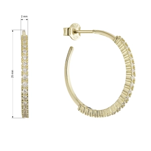 Pozlátené kruhy so zirkónmi 11775.1