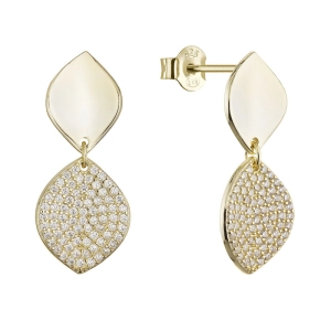 Pozlátené náušnice dvojitej kvapky 11788.1