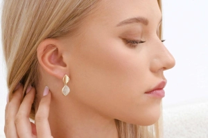 Pozlátené náušnice dvojitej kvapky 11788.1