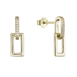 Pozlátené náušnice dvojitej ovály 11783.1