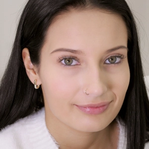 Pozlátené náušnice hranaté oválky 11782.1