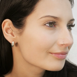 Pozlátené náušnice kruhy 61157