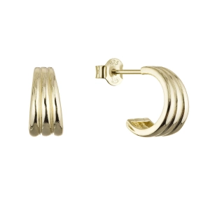 Pozlátené náušnice polkruhy 61154