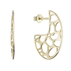 Pozlátené náušnice s moderným vzorom 61171