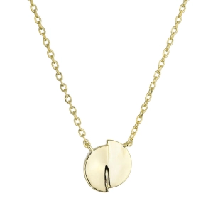 Pozlátený náhrdelník s rozpolenou placičkou 62051