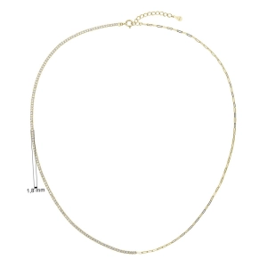 Pozlátený náhrdelník so zirkónmi 12173.1