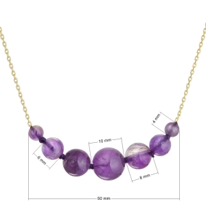 Pozlátený náhrdelník s ametystom 12187.3