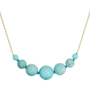 Pozlátený náhrdelník s tyrkysom 12187.3