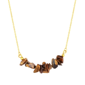 Náhrdelník s kameňom tigrie oko 42037.3 oceľ