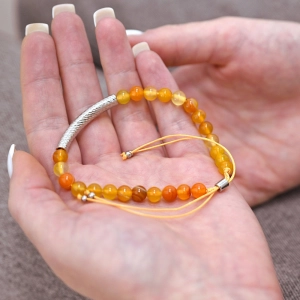 Náramok s minerálnymi kameňmi oranžový achát 43081.3