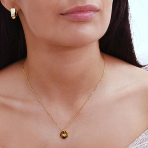 Oceľový náhrdelník placka 42041.1