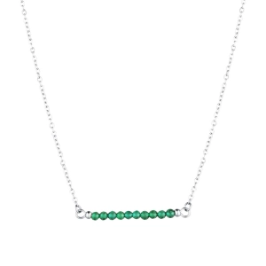 Oceľový náhrdelník zelený 42038.3