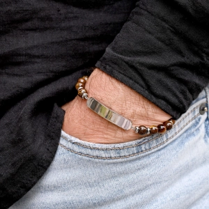 Oceľový náramok tigrie oko 43084.3