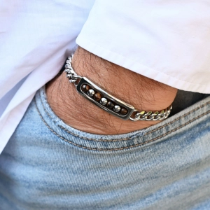 Oceľový náramok tigrie oko 43094.3