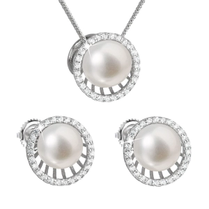 Perlová súprava z riečnych perál biela 29034.1