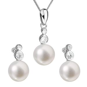 Perlová súprava z riečnych perál biela 29035.1