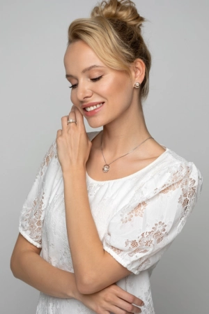 Perlová súprava z riečnych perál biela 29038.1