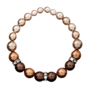 Perlový náramok hnedý 33016.3