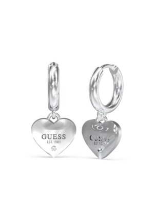 Huggie Me náušnice GUESS | Strieborná farba